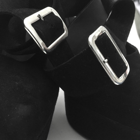 YSL - Imperiale Suede Platform Ankle Strap Heels - Picture 11 of 16